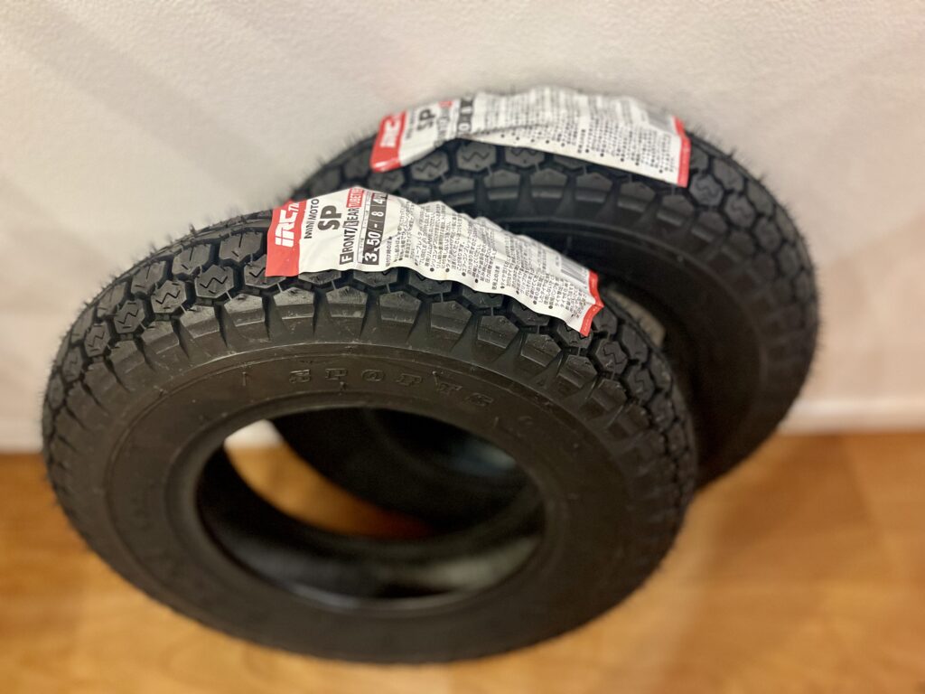 alt:IRC SP3.50-8が届いた。Z50系モンキー用オンロードタイヤの外観